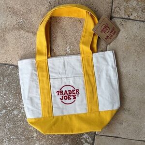 Trader Joe’s mini tote yellow NWT